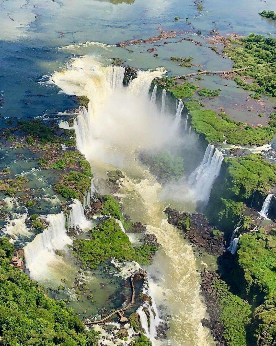 Aerial view of Iguaçu Falls