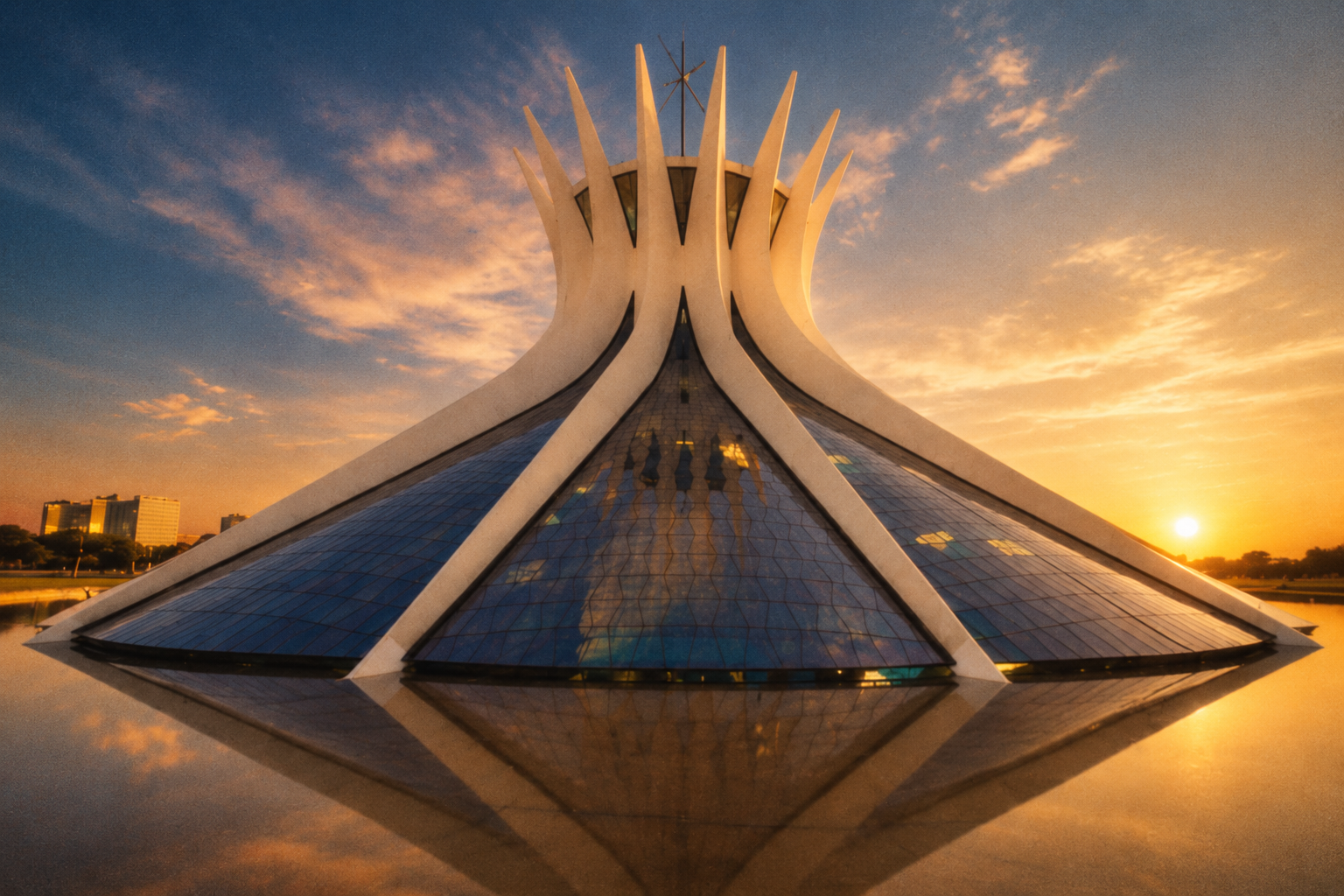 Brasília Cathedral at sunset