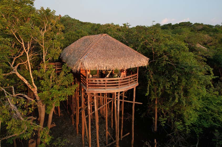 River View Bungalow raised on stilts above the water